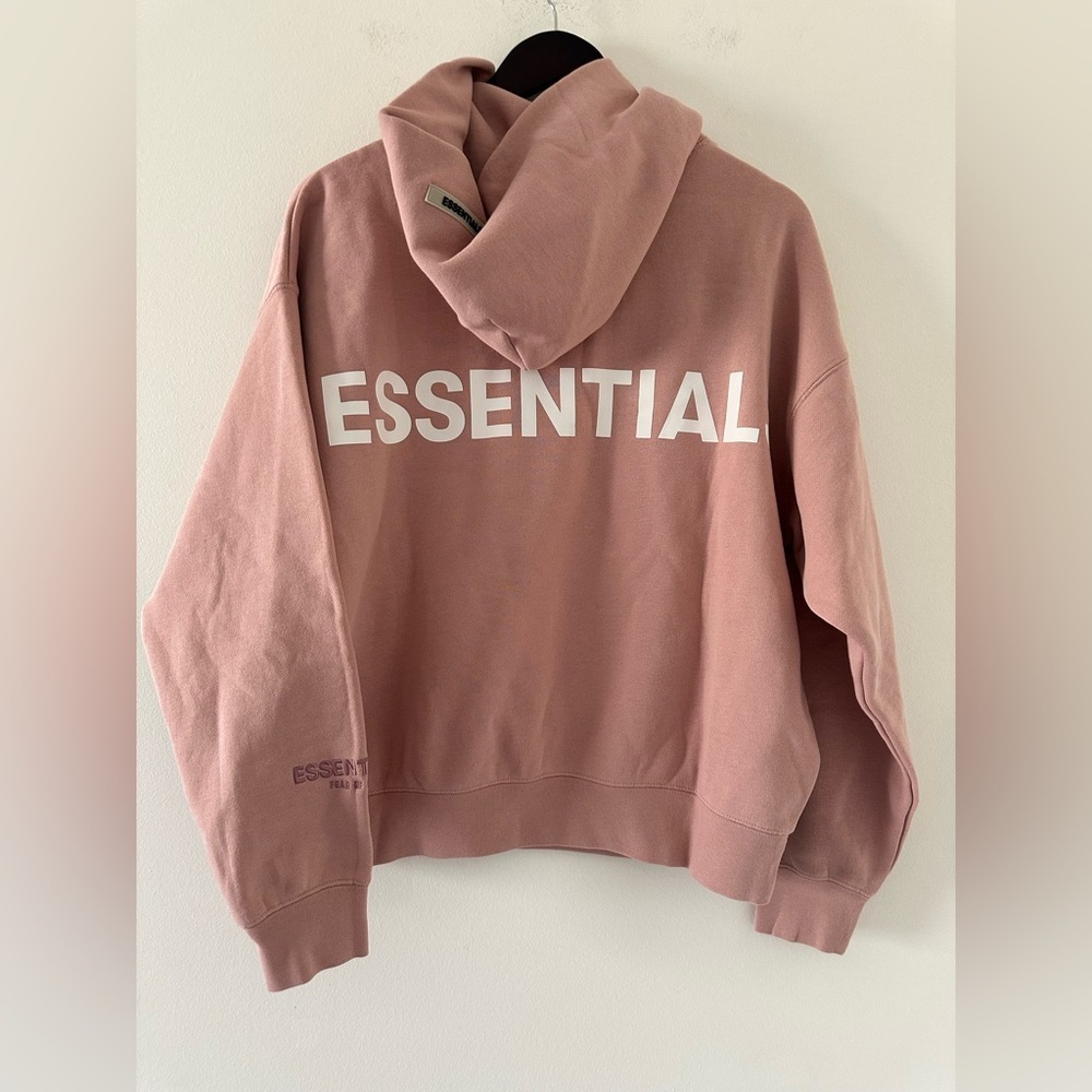 Fear of God Essentials 3M Logo Pullover Hoodie in the color "Blush